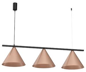 Závěsné svítidlo Capital, 3x měděné kovové stínítko, (fi 30cm), b