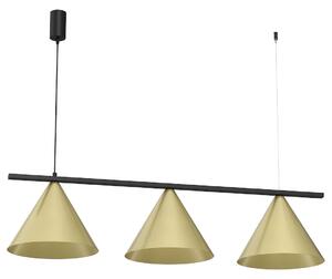 Závěsné svítidlo Capital, 3x zlaté kovové stínítko, (fi 30cm), b