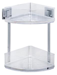 WENKO 22690100-Rohový regál VACUUM-LOC QUADRO ED 28x32,5 cm stříbrná/lesk. chrom