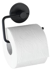 WENKO 24738100-Držák toaletního papíru VACUUM-LOC RUND SCHW 13,5x10,5 cm černá