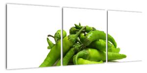 Zelené papričky - obraz (90x30cm)