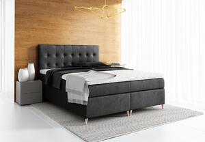 Čalouněná postel boxspring GLORIA + topper, 120x200, jasmine 100