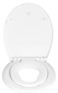 WENKO 22973100-WC sedátko DELOS 44,5x37,5 cm bílá/stříbrná