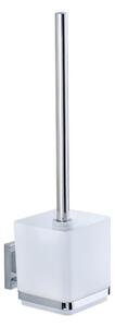 WENKO 22695100-WC štětka VACUUM-LOC QUADRO ED 9,5x37 cm stříbrná/lesk.chrom/čirá
