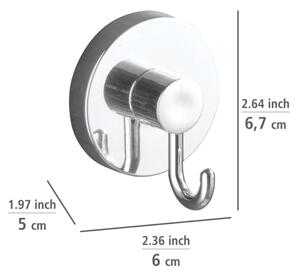 WENKO 20900100-Háček VACUUM-LOC RUND STAH 6x6,7 cm lesk. chrom