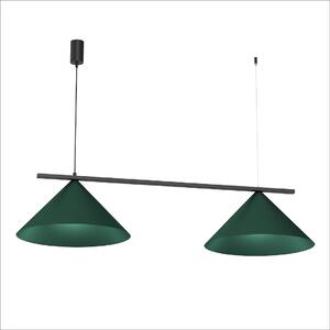 Závěsné svítidlo Capital, 2x zelené kovové stínítko, (fi 46cm), gr