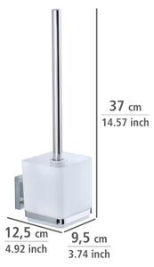 WENKO 22695100-WC štětka VACUUM-LOC QUADRO ED 9,5x37 cm stříbrná/lesk.chrom/čirá