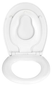 WENKO 22973100-WC sedátko DELOS 44,5x37,5 cm bílá/stříbrná