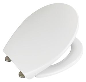 WENKO 22973100-WC sedátko DELOS 44,5x37,5 cm bílá/stříbrná