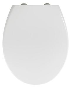 WENKO 22973100-WC sedátko DELOS 44,5x37,5 cm bílá/stříbrná