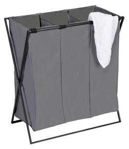 WENKO 71297800 - Koš na prádlo TRIO 69x76 cm šedá/černá
