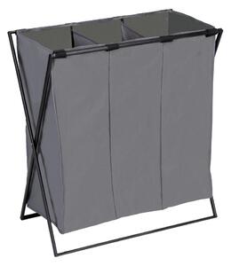 WENKO 71297800 - Koš na prádlo TRIO 69x76 cm šedá/černá