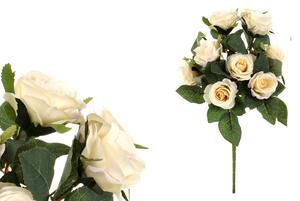 Kytice růží, barva krémová, 15x45cm