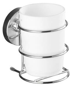 WENKO 20880100-Kelímek VACUUM-LOC MILAZZO 7,5x11,5 cm lesk. chrom/bílá