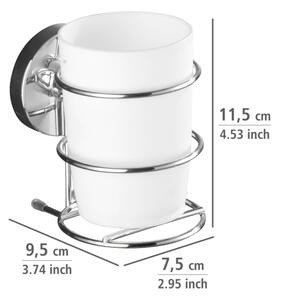 WENKO 20880100-Kelímek VACUUM-LOC MILAZZO 7,5x11,5 cm lesk. chrom/bílá