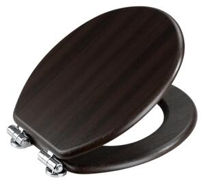 WENKO 22015100-WC sedátko WENGE 35,5x42,5 cm hnědá/stříbrná
