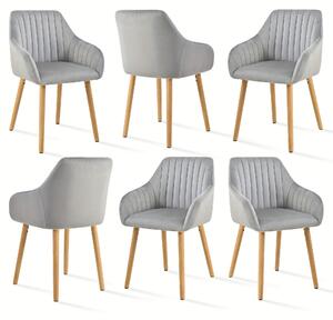 Sada 2/4/6 minimalistických jídelních židlí