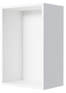 Bílá nástěnná nika z litého minerálu EG3013 - výška 30 cm - hloubka 13 cm - volitelně LED reflektor
