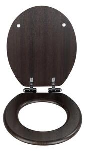 WENKO 22015100-WC sedátko WENGE 35,5x42,5 cm hnědá/stříbrná