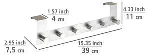 WENKO 22804100-Věšák CELANO 39x11 cm nerez/stříbrná