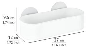 WENKO 21824100-Police OSIMO KUNSTSTOFF 27x12 cm bílá/čirá