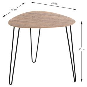 Přístavný stolek BRISA 2 přírodní/černá