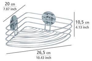 WENKO 18913100-Polička TURBO-LOC RUND STAHL 26,5x20 cm lesk. chrom