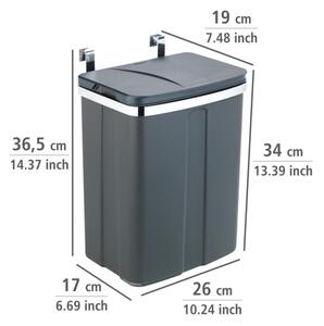 WENKO 54903100 - Koš DOOR-MOUNTED 26x36,5 cm šedá/stříbrná