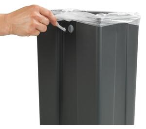 WENKO 54903100 - Koš DOOR-MOUNTED 26x36,5 cm šedá/stříbrná