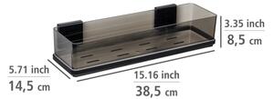 WENKO 71446800 - Polička VACUUM-LOC QUADRO ED 38,5x14,5 cm černá