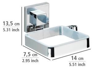 WENKO 22682100 -Držák fénu VACUUM-LOC QUADRO ED 13,5x14 cm stříbrná/chrom