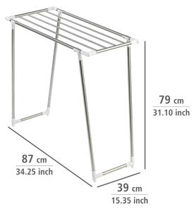 WENKO 3774020100 - Sušák na prádlo PROFI SINGLE 87x79 cm nerez/stříbrná/bílá