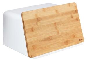 WENKO 54099100 - Chlebník KUBO 35x26,5 cm bílá/hnědá