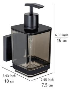 WENKO 71444800 - Dávkovač mýdla VACUUM-LOC QUADRO ED 7,5x16 cm černá