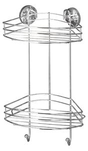 WENKO 20885100-Rohový regál VACUUM-LOC RUND STAH 24,5x41 cm lesk. chrom