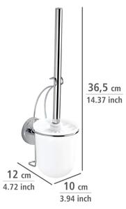WENKO 20898100-WC štětka VACUUM-LOC MILAZZO 10x34 cm nerez/lesklý chrom/bílá