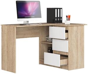 Moderní psací stůl HERRA124P, dub Sonoma / bílý