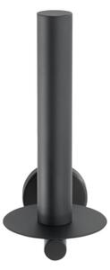 WENKO 24262100-Držák toaletního papíru BOSIO BLACK 8x18 cm nerez/stříbrná