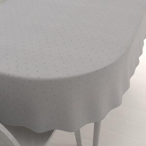 Biante Teflonový oválný ubrus TF-080 Obdélníčky na šedém 120x140 cm