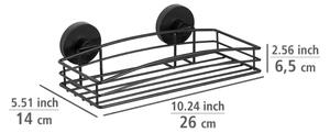 WENKO 24732100-Polička VACUUM-LOC RUND SCHW 26x14 cm černá