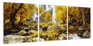 Obraz podzimní krajiny na zeď (90x30cm)