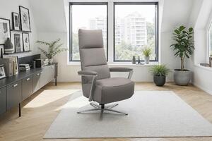 RELAXAČNÍ KŘESLO, kůže, šedá Sit & More - Online Only křesla & taburety, Online Only