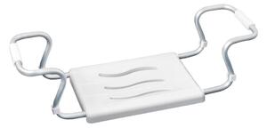 WENKO 17930100-Sedátko do vany SECURA 26x18 cm bílá/stříbrná