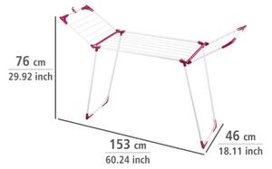 WENKO 3774021100 - Sušák prádla SUMMER DRY 153x76 cm bílá/růžová