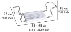 WENKO 17930100-Sedátko do vany SECURA 26x18 cm bílá/stříbrná