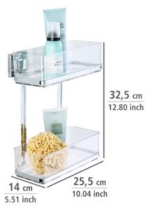 WENKO 22691100-Regál VACUUM-LOC QUADRO ED 25,5x32,5 cm stříbrná/lesk. chrom/čirá