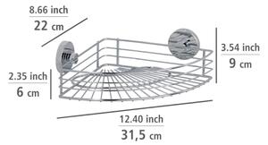 WENKO 20887100-Polička VACUUM-LOC RUND STAH 31x22,5 cm lesk. chrom