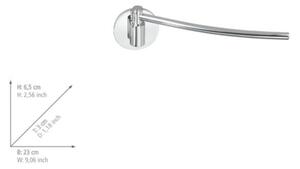 WENKO 5639100 - Držák na utěrky TURBO-LOC KÜCHE 23x6,5 cm nerez/stříbrná