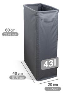WENKO 71299800 - Koš na prádlo SLIM 20x60 cm antracit