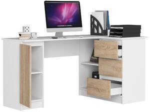 Moderní psací stůl SCYL155P, bílý / dub Sonoma